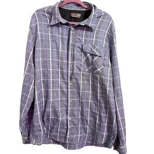 Wrangler Regular Fit Plaid Long Sleeve Button Up Shirt Men L